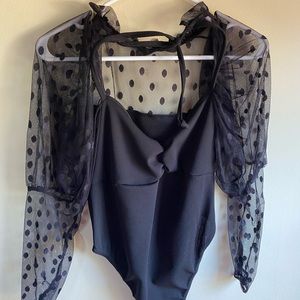 Boohoo black body suit